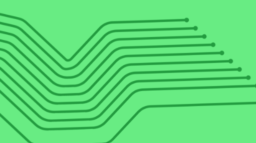 Abstract green graphic with circuit-style lines, representing the DTNet+ Pilot Sandpit held at Sheffield University on 4–5 September 2024.